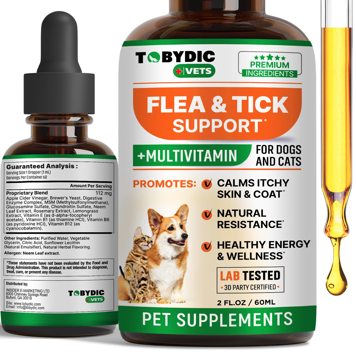 Oral Flea and Tick Prevention Supplement for Dogs and Cats Q396838