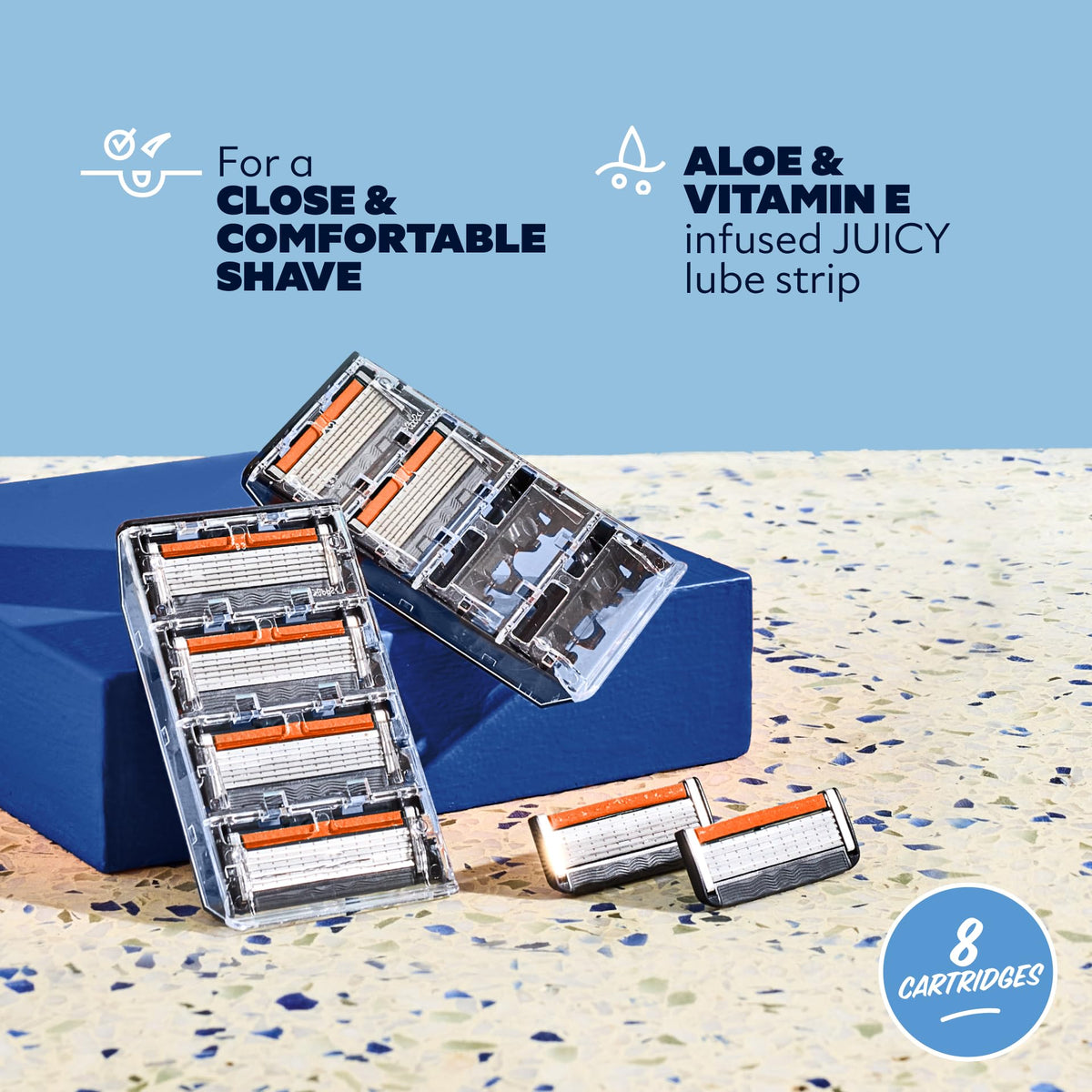 6 Blade Razor Refills 8 Pack U52520