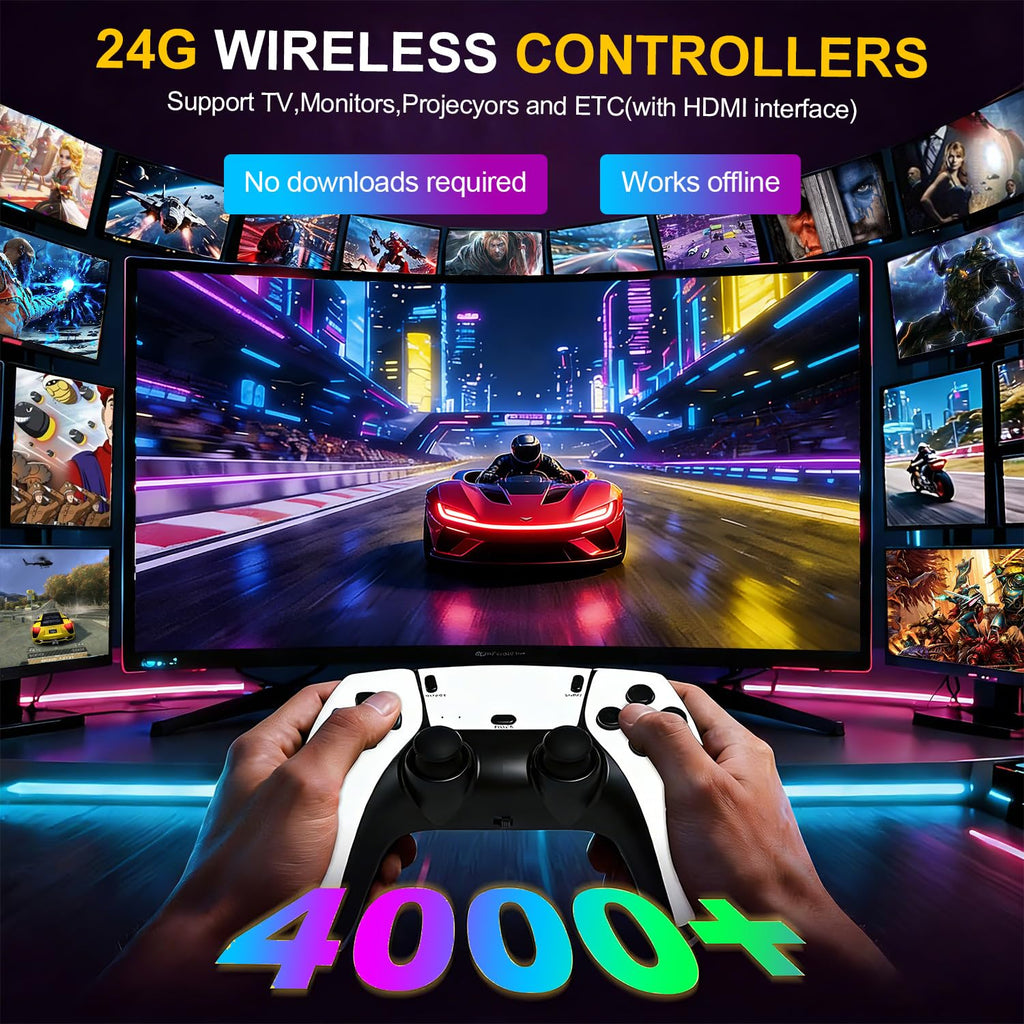 Retro Gaming Console Stick with Dual Wireless Controllers W8773