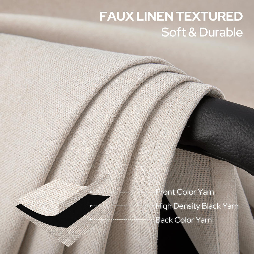 100% Blackout Linen Door Curtains 26x72 Inch B38023