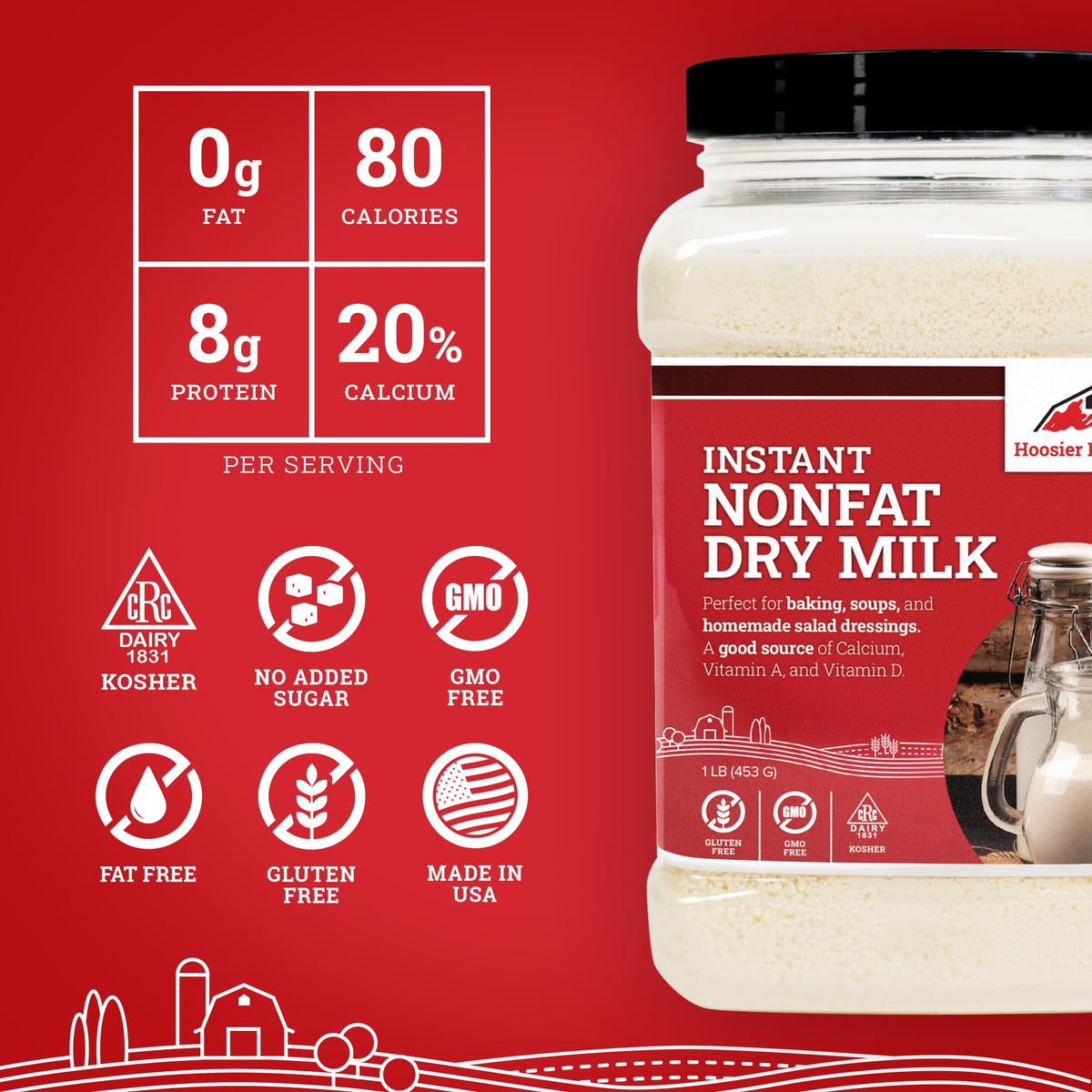 Instant Nonfat Dry Milk Powder, 1LB X240