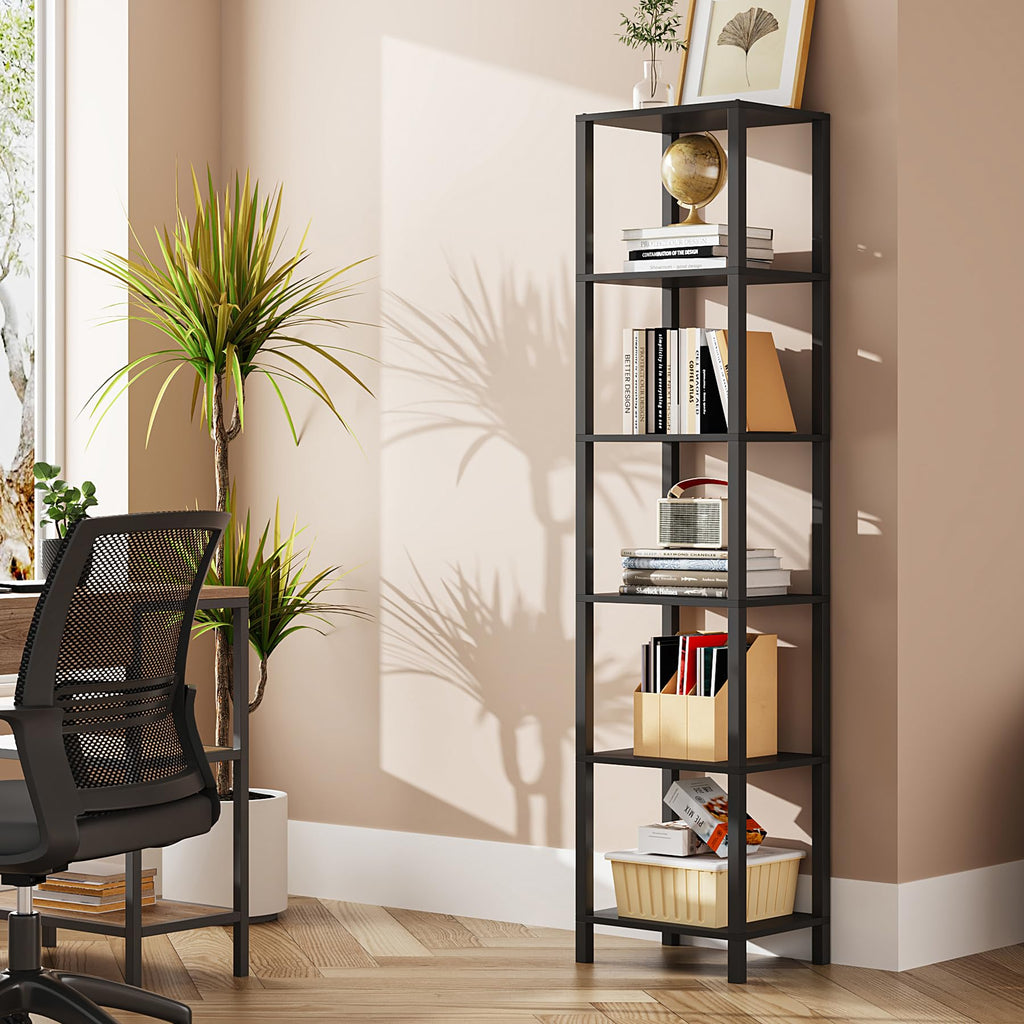 6-Tier Tall Narrow Bookshelf R4393