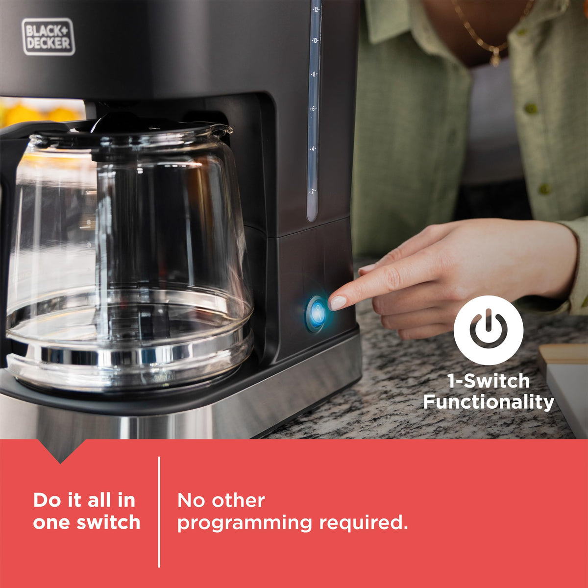 12-Cup Stainless Steel Drip Coffee Maker Y46558