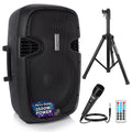 Black 1500W Portable PA Speaker System R742