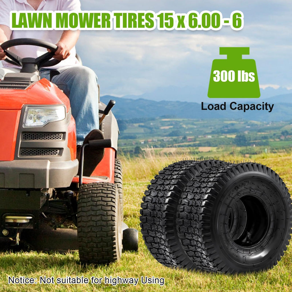 15x6.00-6 Lawn Mower Tire and Inner Tube 2PCS H698