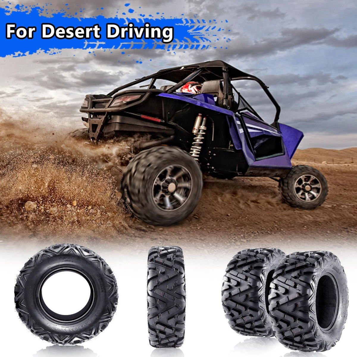 2 Pack 19x7-8 Tubeless All Terrain ATV Tires N11562