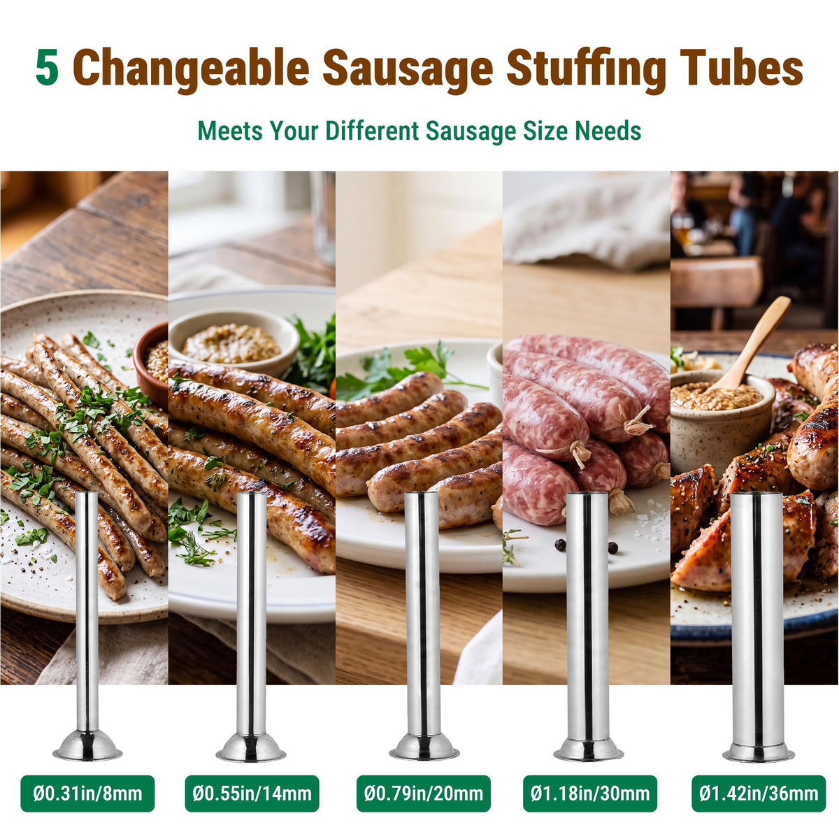 7L Stainless Steel Vertical Sausage Stuffer T480239