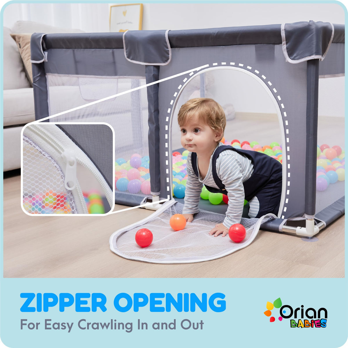 Baby Playpen 50x50 Grey J48753