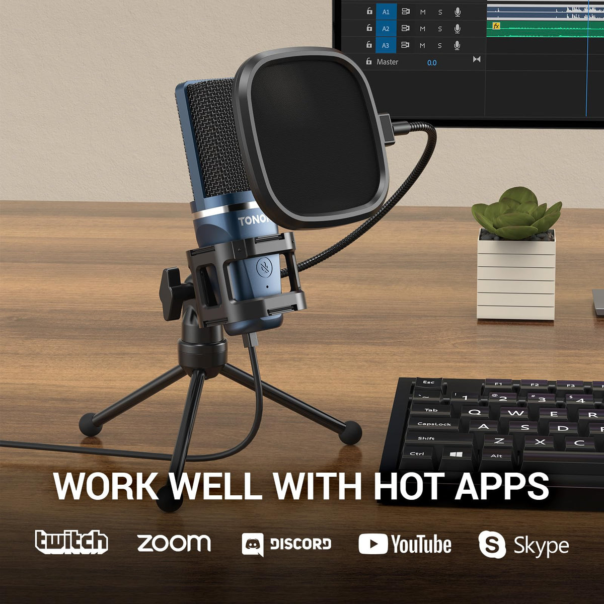 USB Cardioid Condenser Podcast Microphone S2898