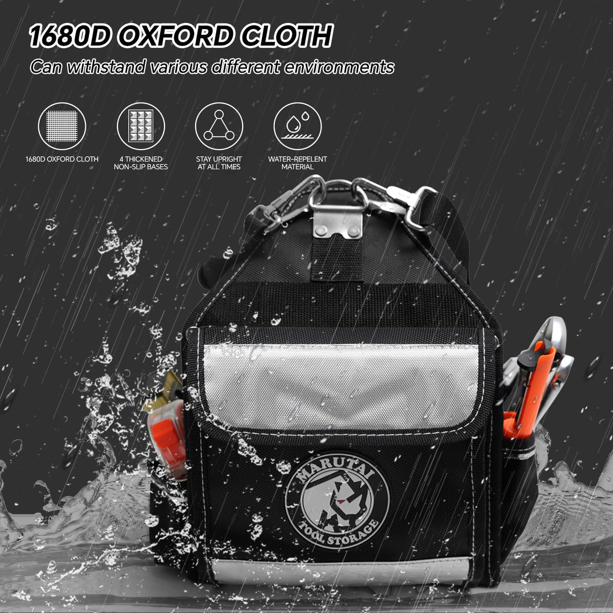 10in Tool Tote Bag with 43-Pocket Organizer W7164