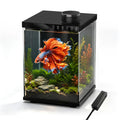 4 Gallon Ultra-Clear Glass Aquarium Kit with Auto Feeder Z9305