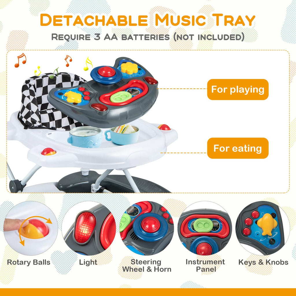Foldable Adjustable Baby Walker with Wheels Z431