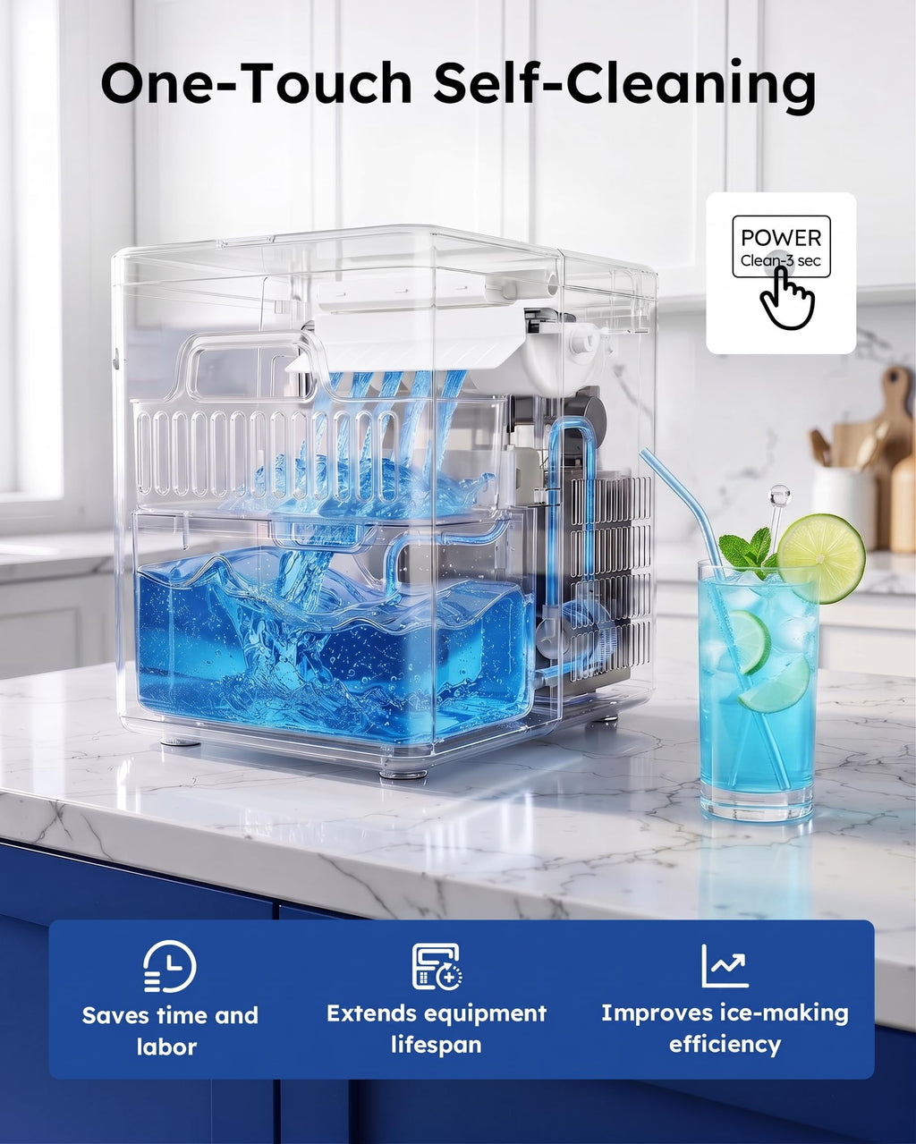 Countertop Ice Maker 26.5 lbs/Day 8 Bullet E126