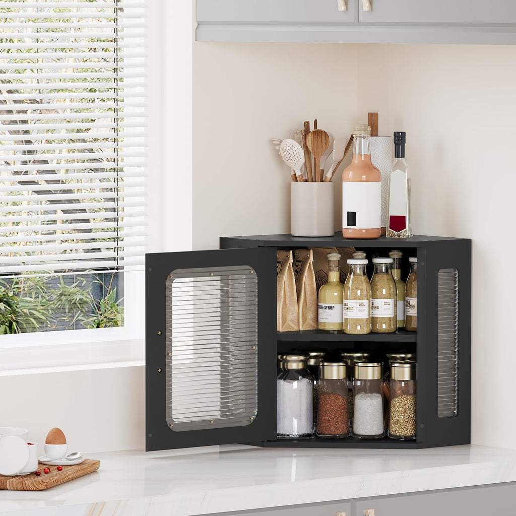Large Black Wooden Bread Box with Acrylic Window R607400