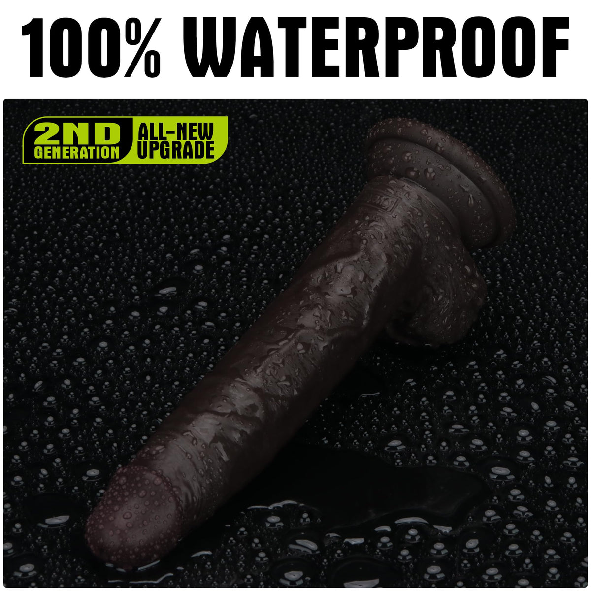 Black 7.5 Inch Dual Density Silicone Dildo D249267