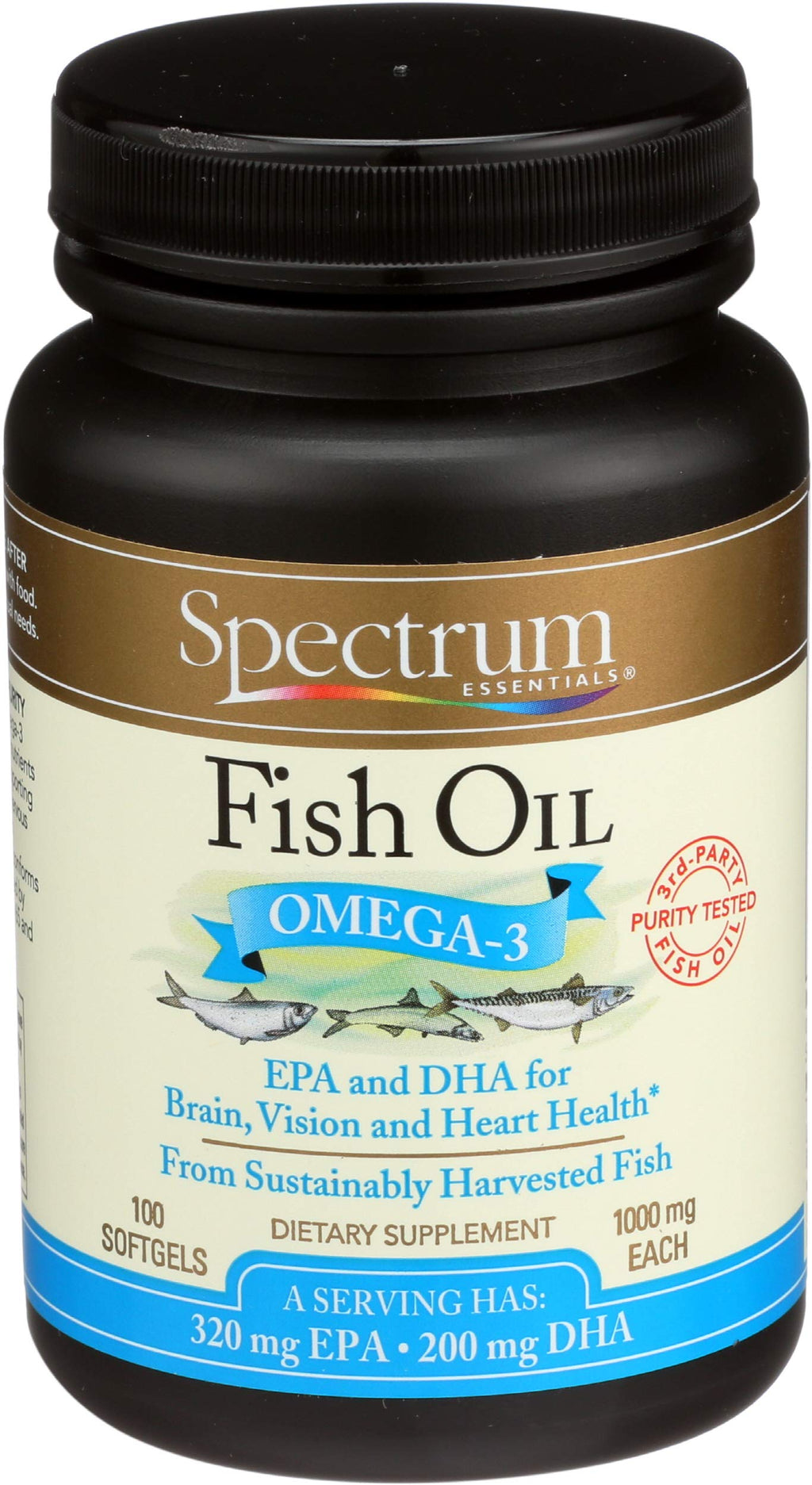 Fish Oil Omega-3 1000 mg 100 Count Softgels R533