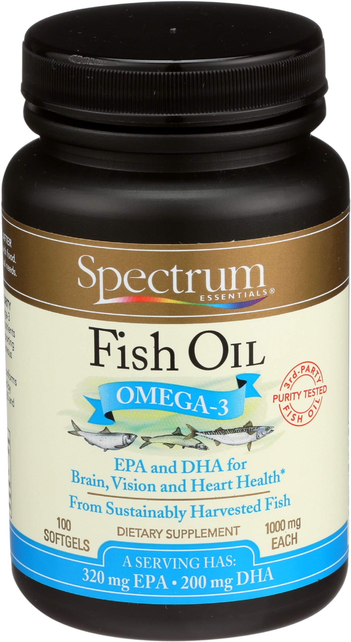 Fish Oil Omega-3 1000 mg 100 Count Softgels R533
