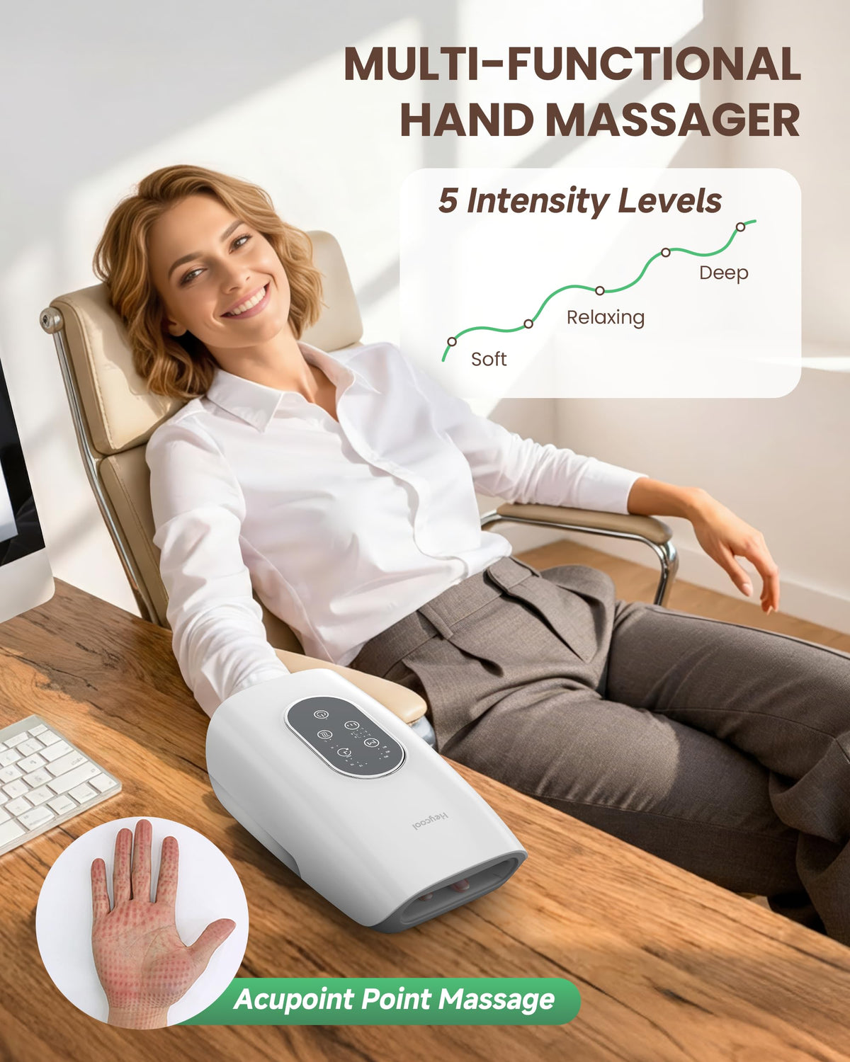 Cordless Hand Massager with Heat Compression A187