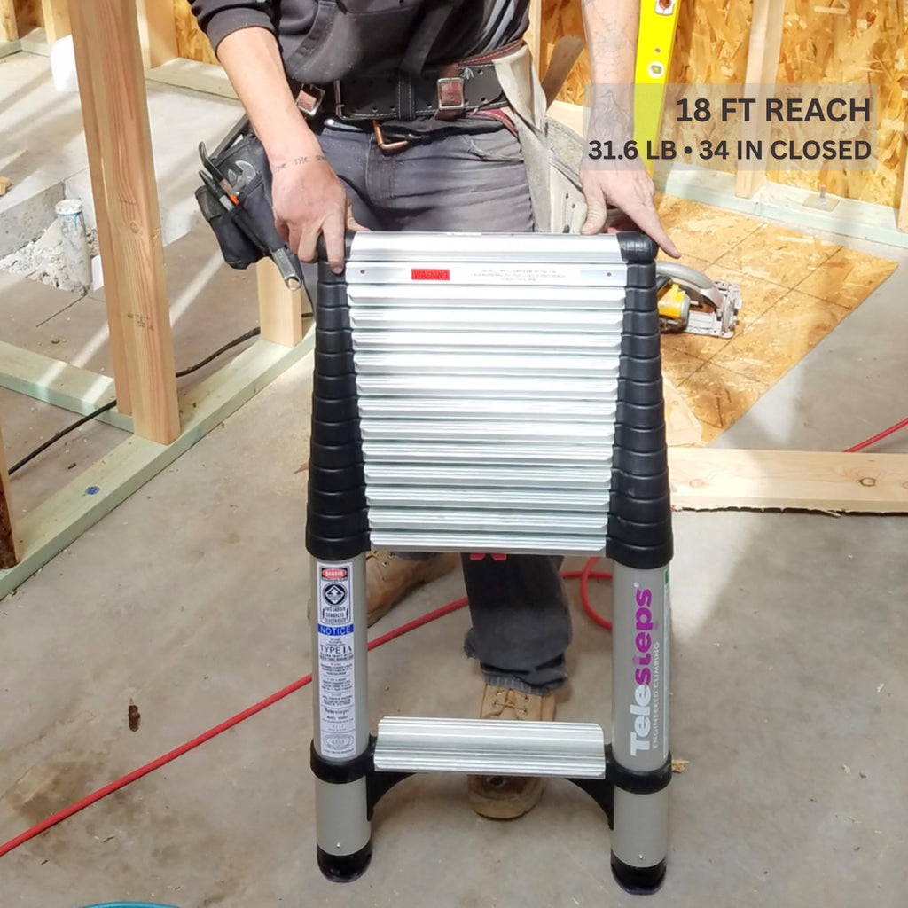 Telescoping Extension Ladder 14.5 ft 300 lb W656638