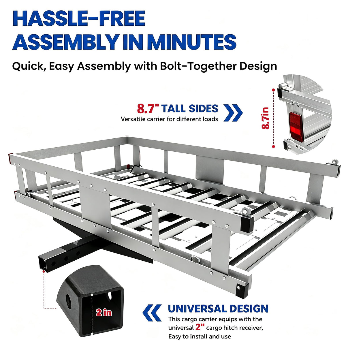 Aluminum Hitch Cargo Carrier with Ramp V897706