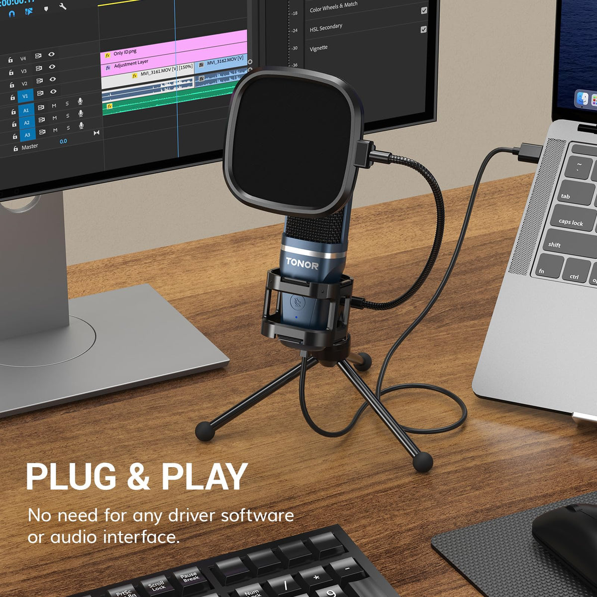 USB Cardioid Condenser Podcast Microphone S2898