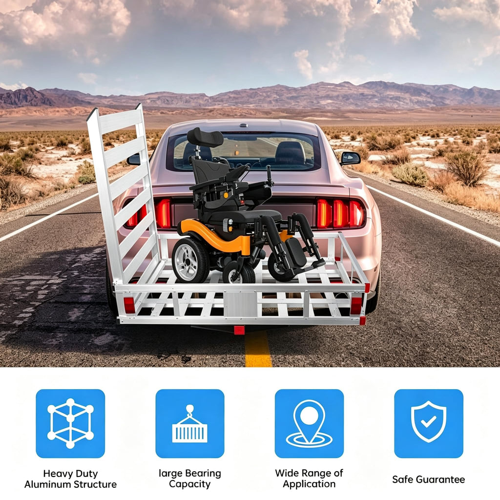 Aluminum Hitch Cargo Carrier with Ramp V897706