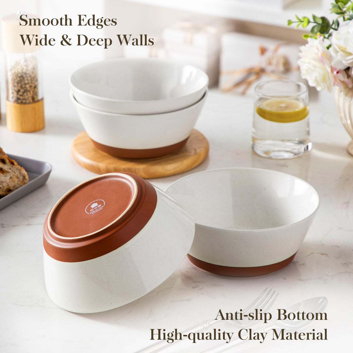 Ceramic Soup Bowls Set of 4 Z18141