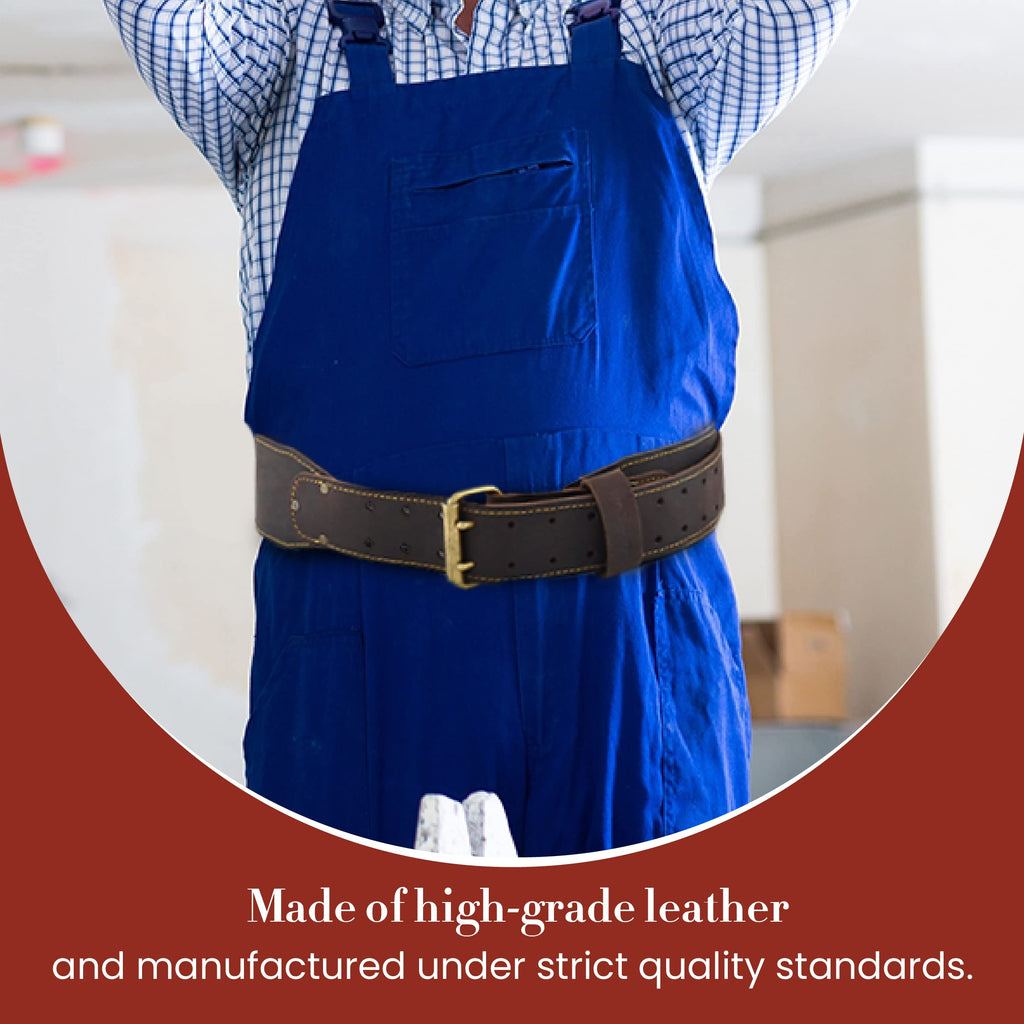 3" Wide Full-Grain Oiled Leather Work Belt X8948