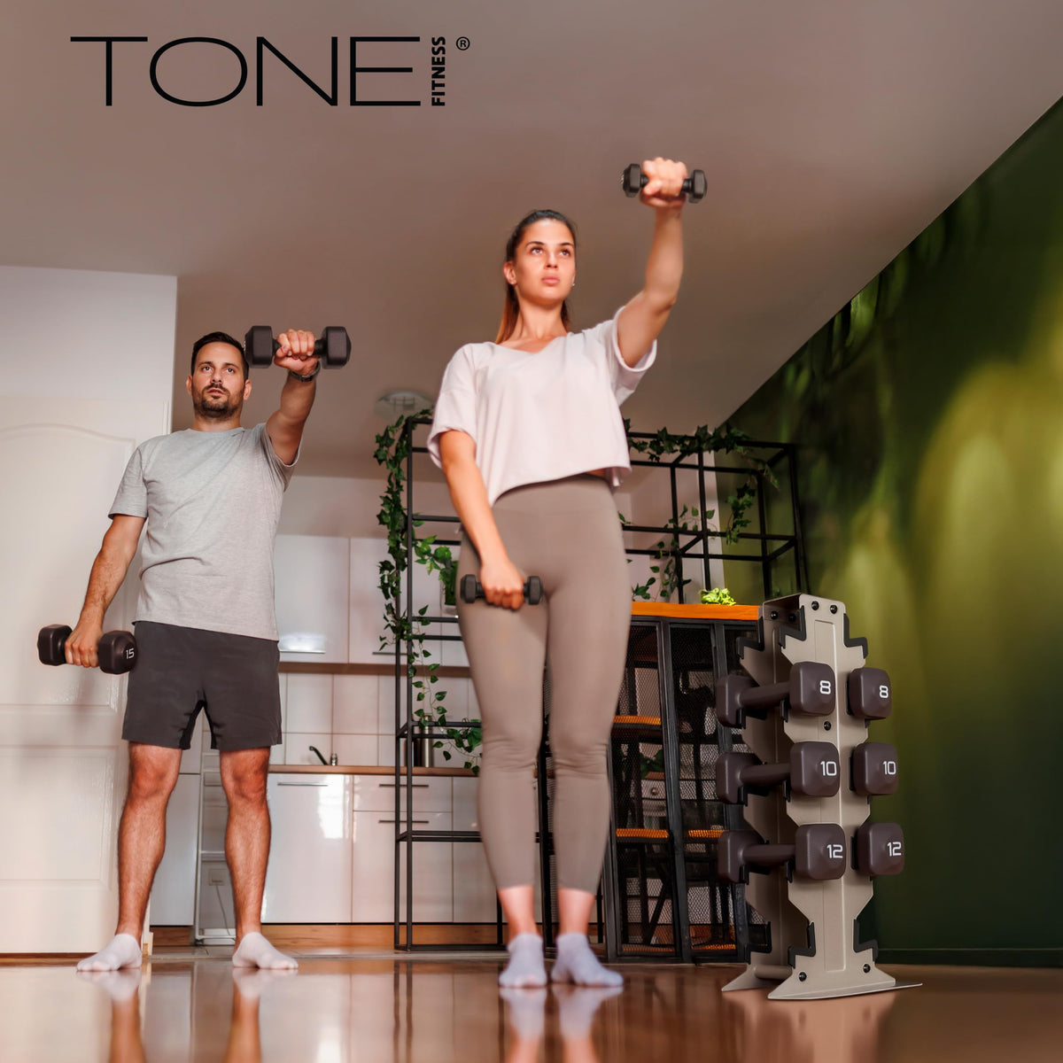 Neoprene Dumbbell Set with Storage Rack N66427