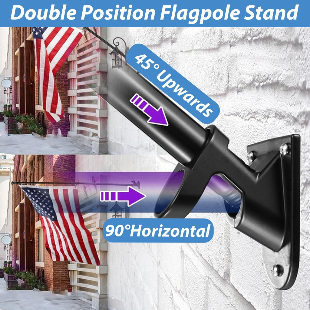 4 Pack Aluminum Flag Pole Holder Brackets 1 inch H356656