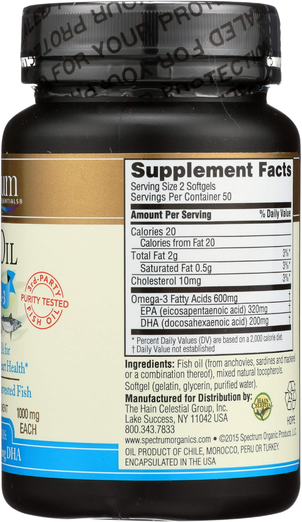 Fish Oil Omega-3 1000 mg 100 Count Softgels R533