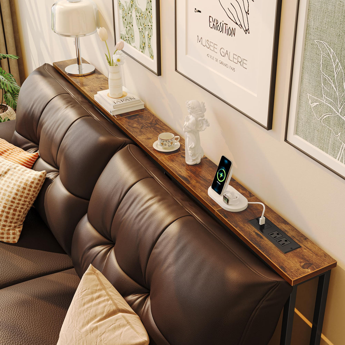70.8 Inch Console Table with Charging Station V526