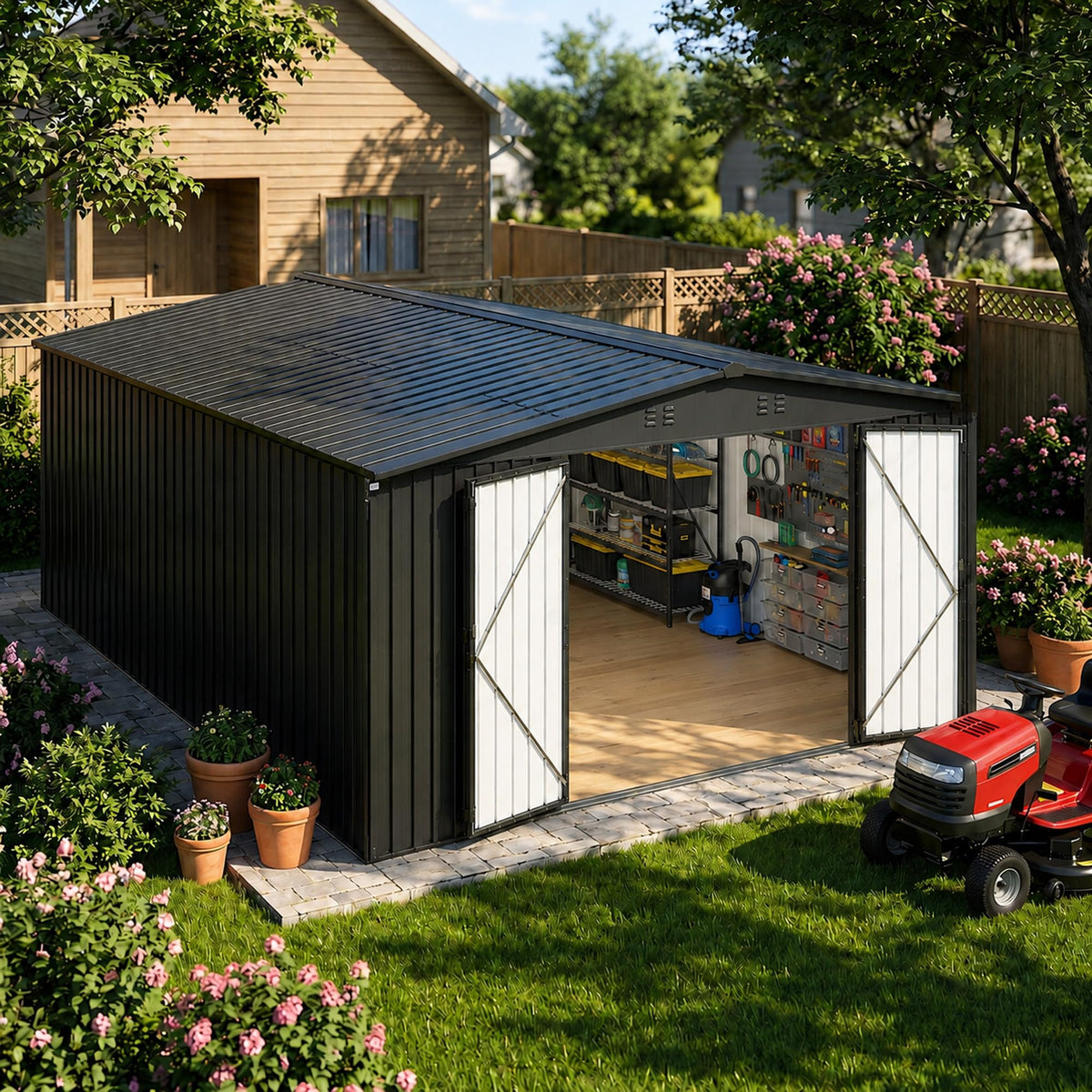 10x14 FT Metal Storage Shed F732